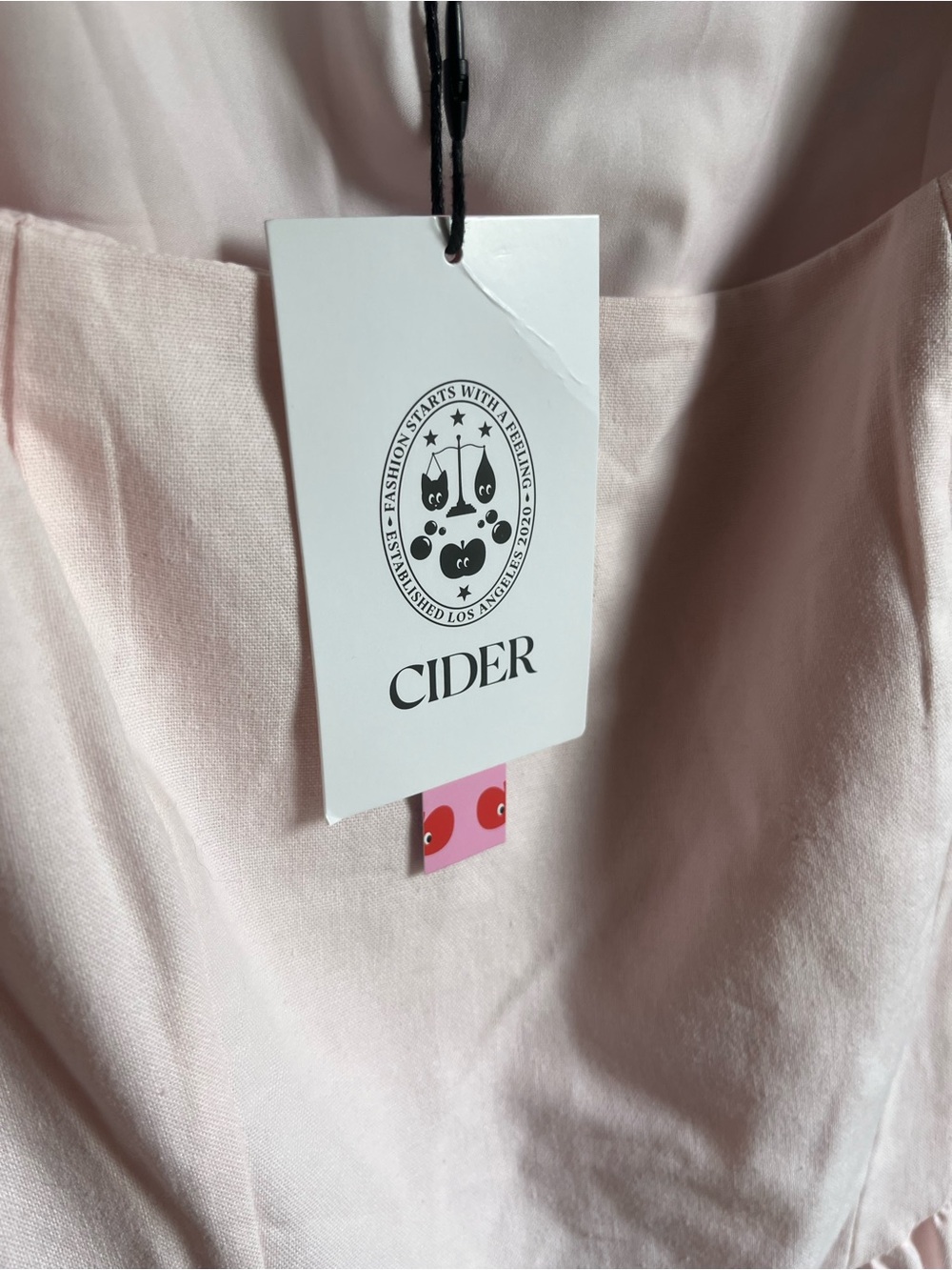 Cider Light Pink Sleeveless Flared Midi Dress - Picture 4 of 6